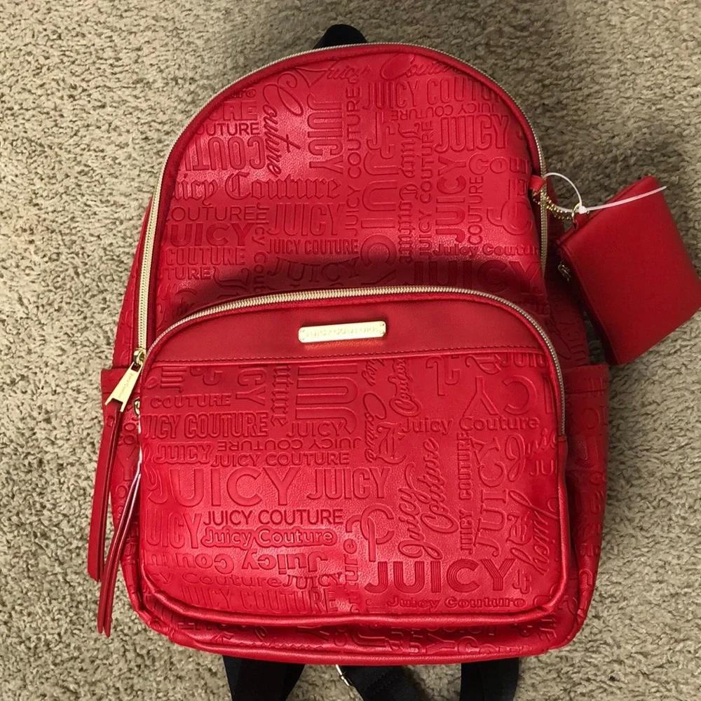 Juicy Couture Red Backpack with Coin Purse
